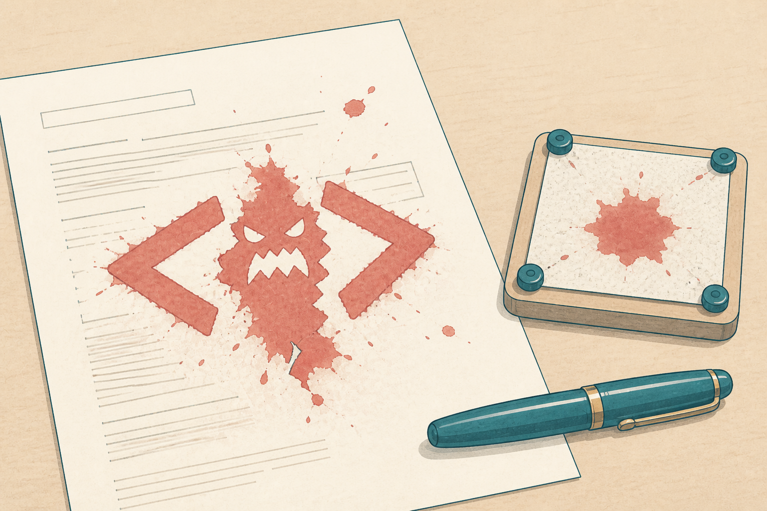 Ink blot still life for the XSS guide